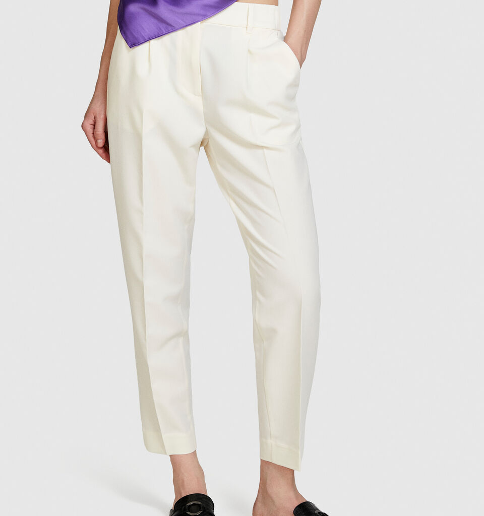Solid color joggers - women's joggers - Creamy White | Sisley image number 4